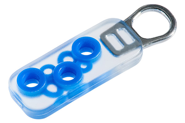 內實色外透明TPU氣泡合金拉片頭